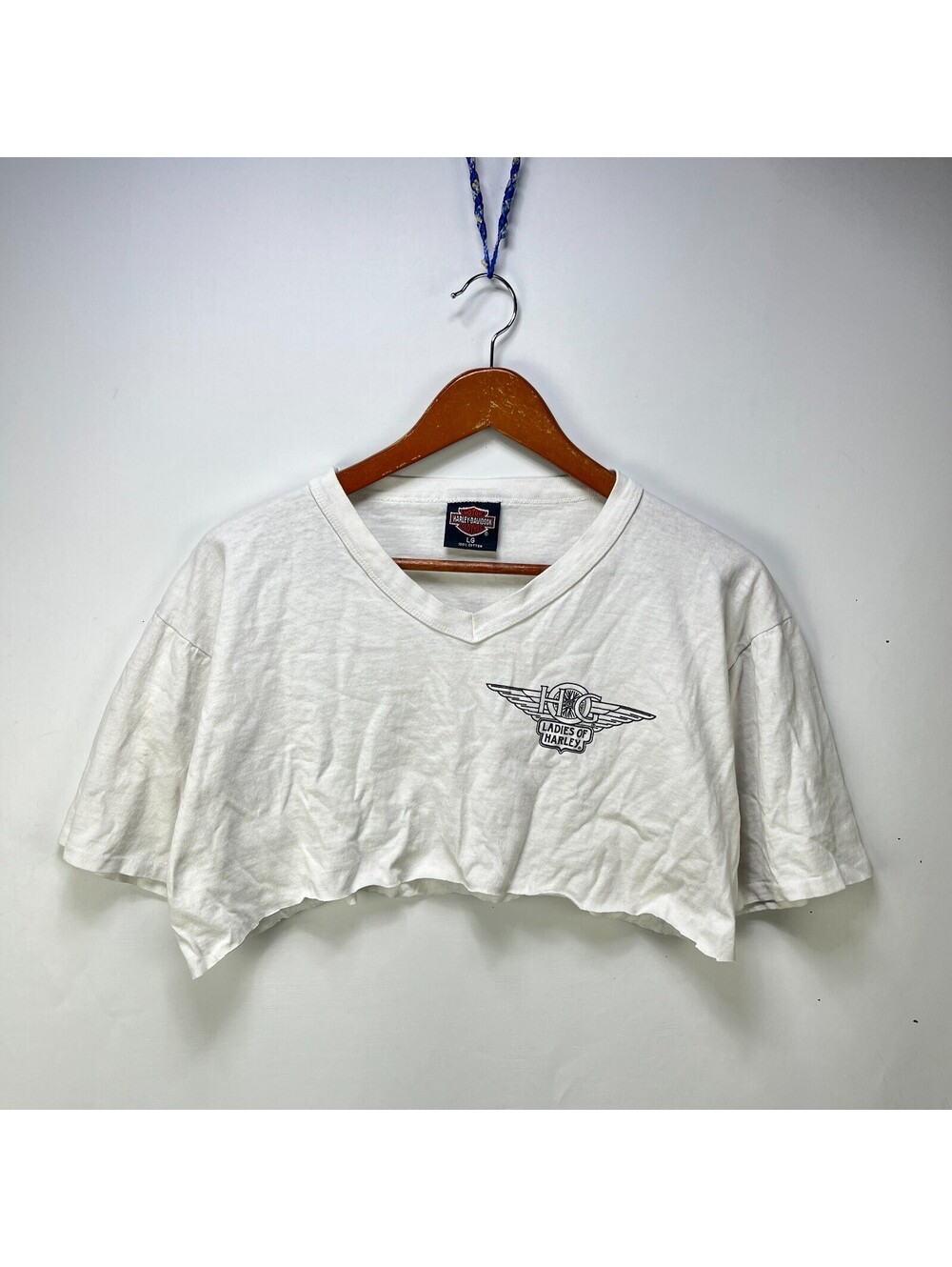 Vintage Harley Davidson HOG Ladies Of Harley Crop top L - Picture 1 of 8